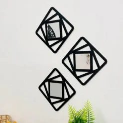 Set Of (3) Square Shapes Wall Mirrors (3SSW)