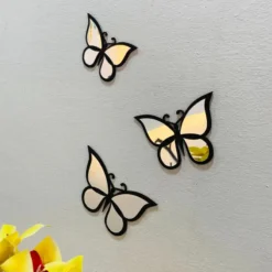 Set of 3D Black Silver Butterfly (3SBSB)
