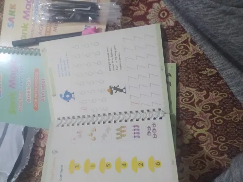 Magic Practice Copybook Set 4 Books, Magic Pen 10 photo review