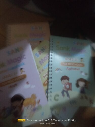 Magic Practice Copybook Set 4 Books, Magic Pen 10 photo review