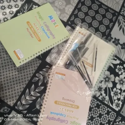 Magic Practice Copybook Set 4 Books, Magic Pen 10 photo review