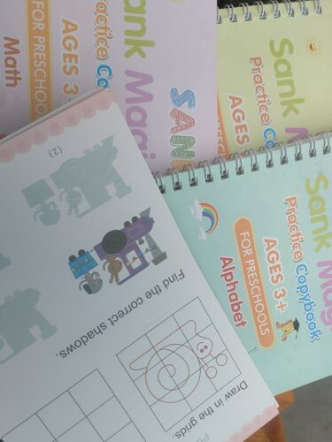 Magic Practice Copybook Set 4 Books, Magic Pen 10 photo review