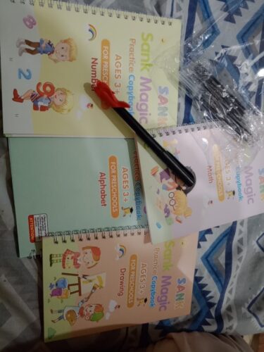 Magic Practice Copybook Set 4 Books, Magic Pen 10 photo review