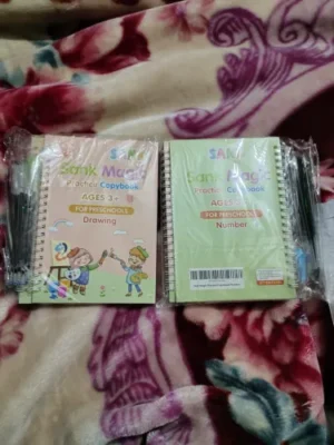 Magic Practice Copybook Set 4 Books, Magic Pen 10 photo review