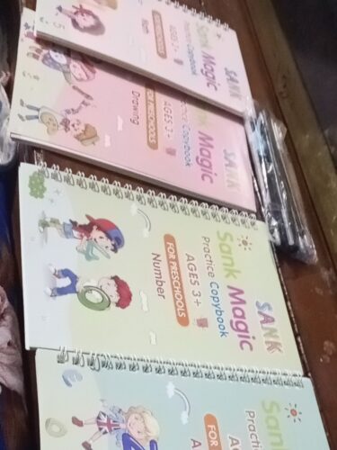 Magic Practice Copybook Set 4 Books, Magic Pen 10 photo review