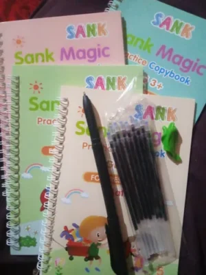 Magic Practice Copybook Set 4 Books, Magic Pen 10 photo review