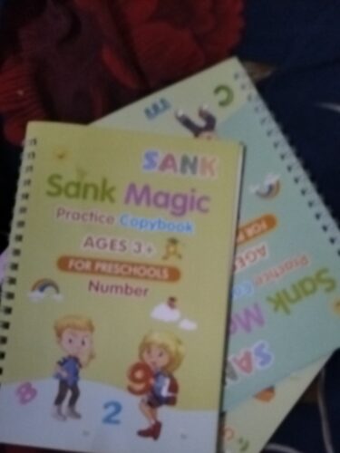 Magic Practice Copybook Set 4 Books, Magic Pen 10 photo review